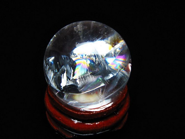 虹入り ヒマラヤ水晶 丸玉 24mm [T317-4873] 3枚目