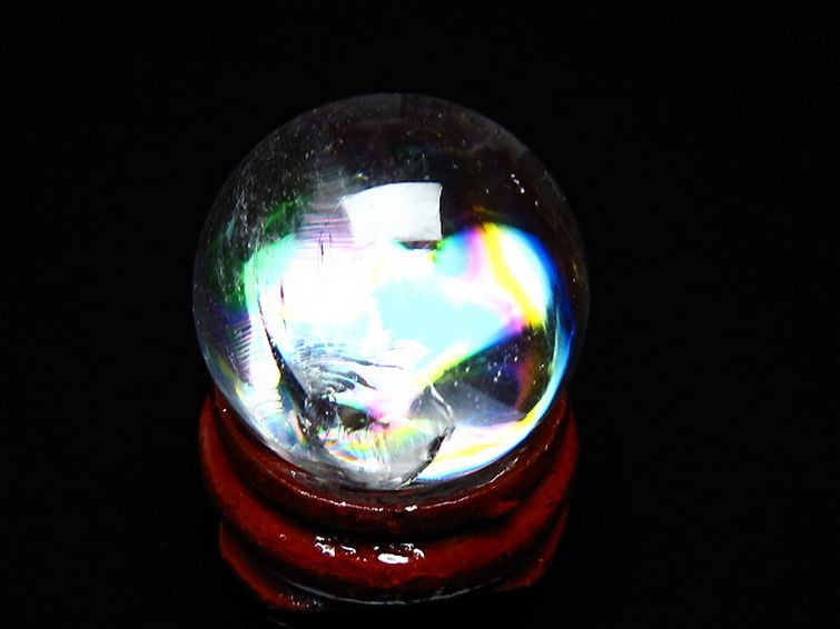 虹入り ヒマラヤ水晶 丸玉 24mm [T317-4894] 3枚目