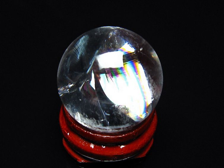 虹入り ヒマラヤ水晶 丸玉 25mm [t317-4916] 3枚目