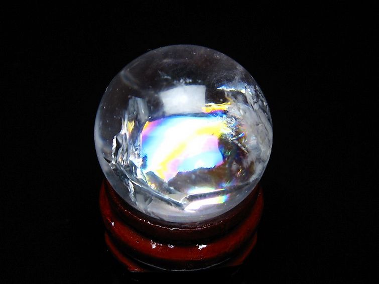 虹入り ヒマラヤ水晶 丸玉 25mm [t317-4923] 3枚目