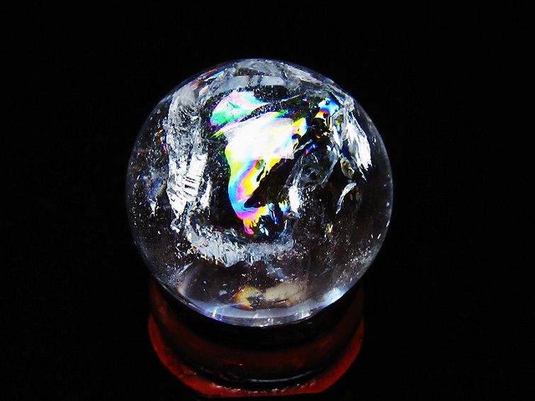 虹入り ヒマラヤ水晶 丸玉 27mm [T317-5120] 3枚目