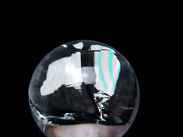 虹入り ヒマラヤ水晶 丸玉 26mm [T317-5127] 2枚目