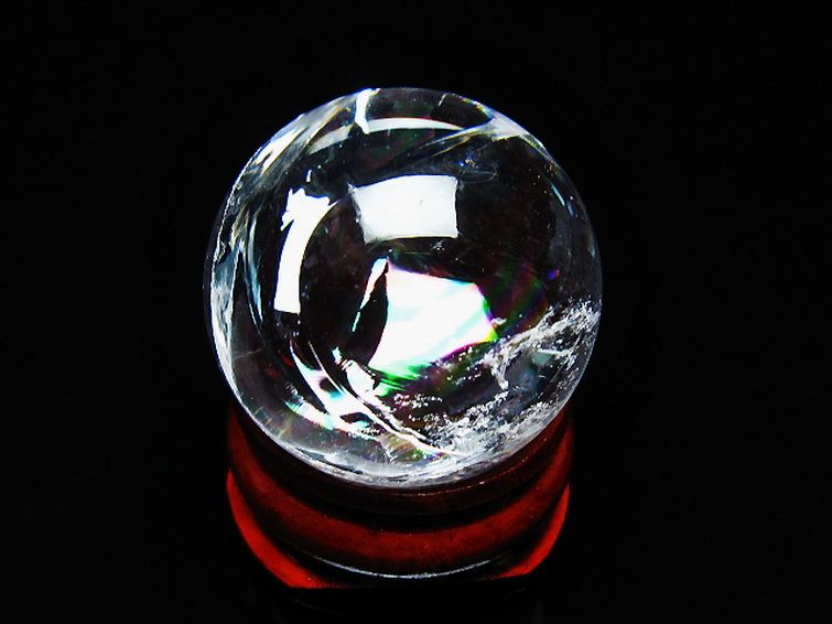 虹入り ヒマラヤ水晶 丸玉 25mm [t317-5169] 3枚目