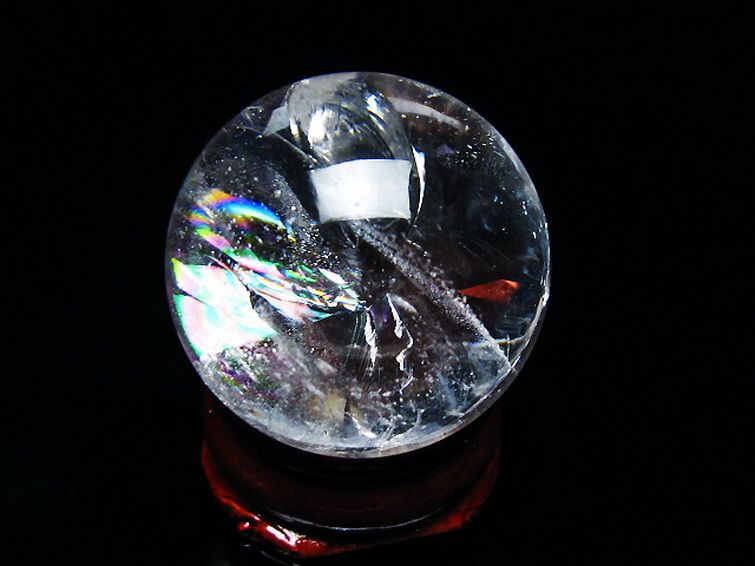 虹入り ヒマラヤ水晶 丸玉 28mm [t317-5220]