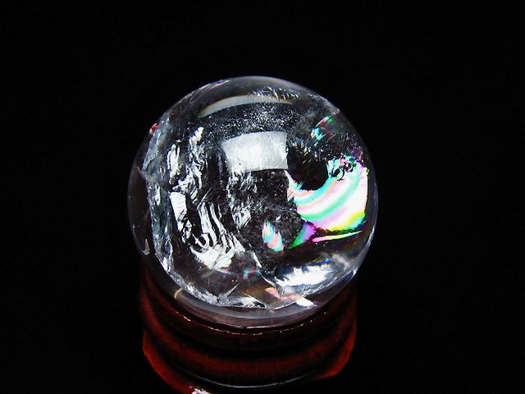 虹入り ヒマラヤ水晶 丸玉 25mm [t317-5348] 3枚目