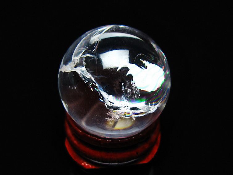 虹入り ヒマラヤ水晶 丸玉 26mm [t317-5350] 3枚目