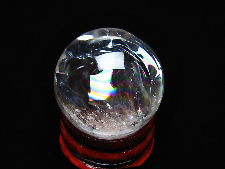 虹入り ヒマラヤ水晶 丸玉 25mm [t317-5356] 3枚目