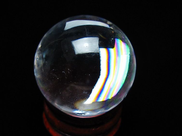 虹入り ヒマラヤ水晶 丸玉 28mm [t317-5382] 3枚目