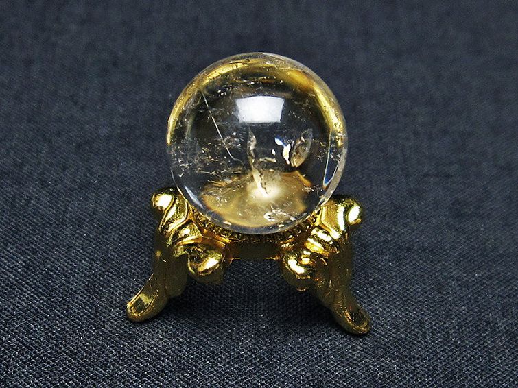 ルチル入り 水晶 丸玉 16mm [T318-4744] 3枚目