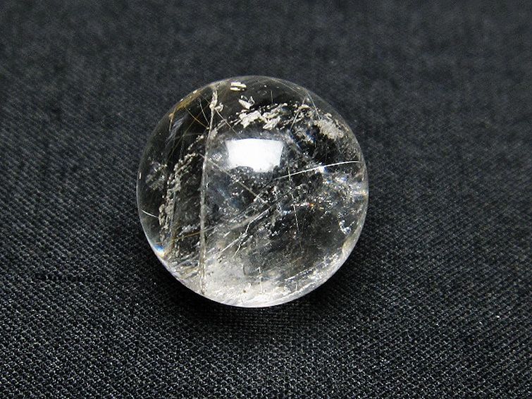 ルチル入り 水晶 丸玉 16mm [T318-4757] 1枚目