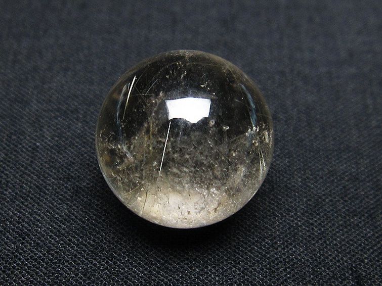 虹入り ルチル入り 水晶 丸玉 16mm [T318-4846] 3枚目