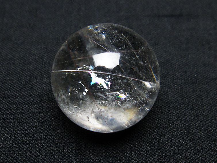 虹入り ルチル入り 水晶 丸玉 18mm [t318-4963]