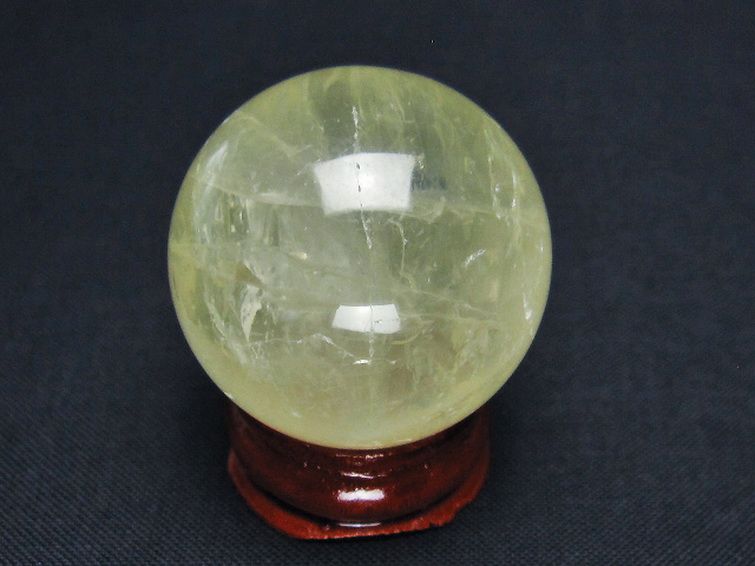 シトリン水晶 丸玉 32mm [T318-6015] 3枚目