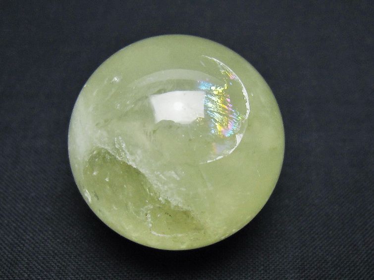 シトリン水晶 丸玉 32mm [T318-6103] 1枚目