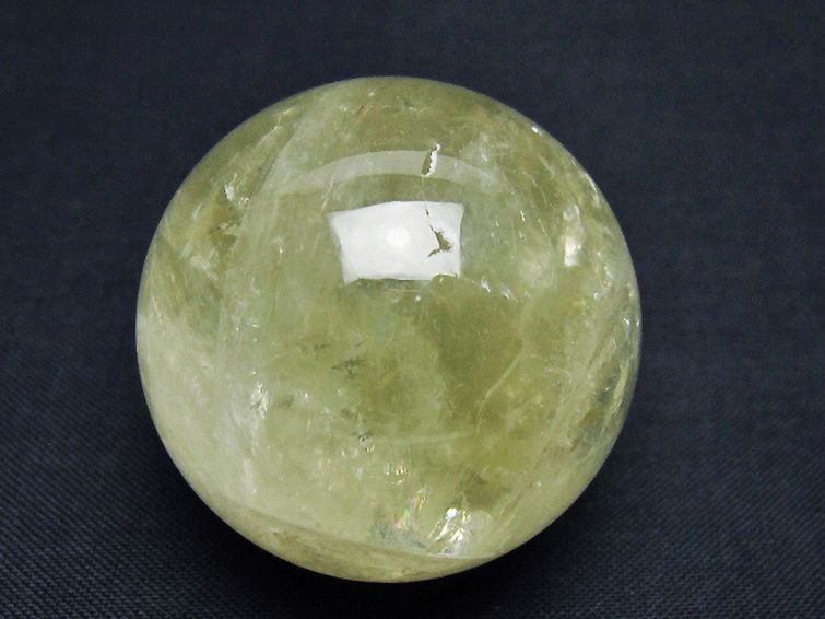 シトリン水晶 丸玉 38mm [T318-6134] 1枚目