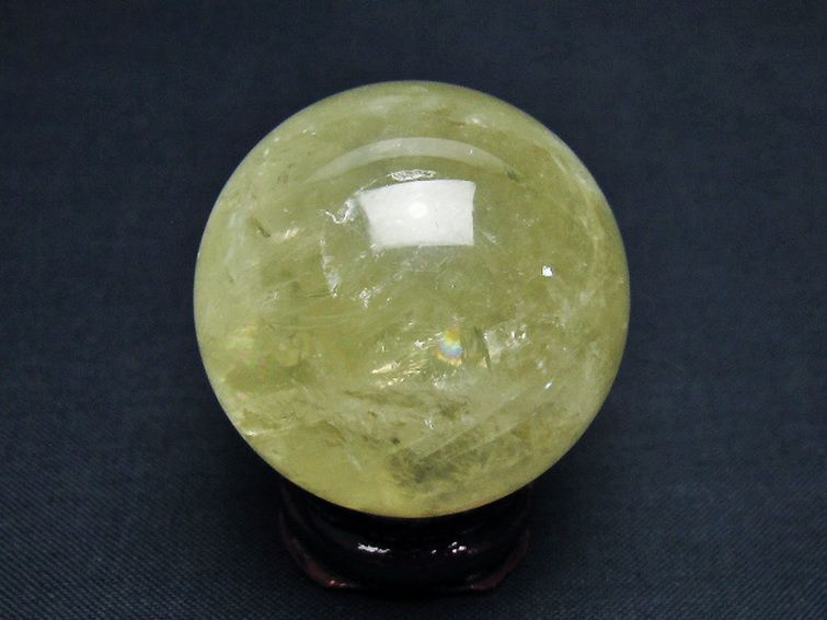 シトリン水晶 丸玉 38mm [T318-6134] 3枚目