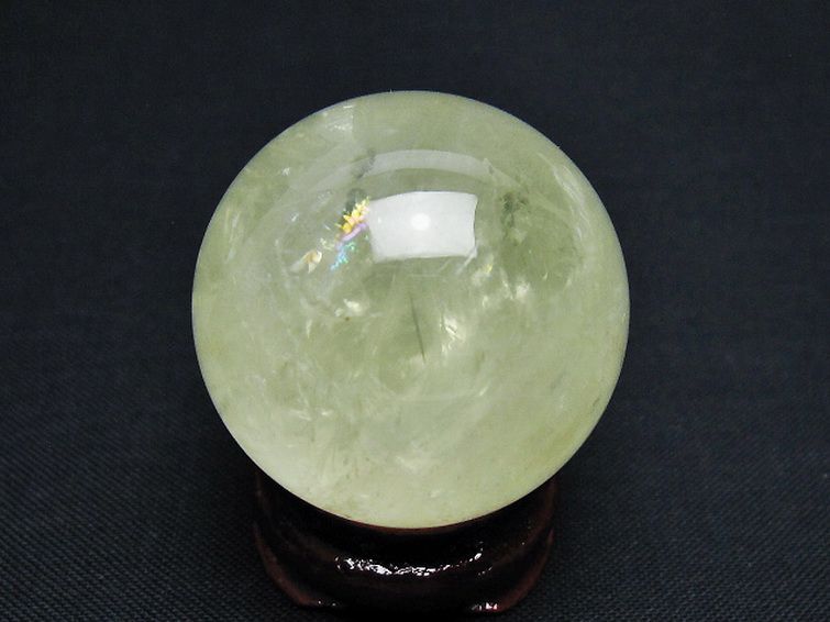 シトリン水晶 丸玉 32mm [T318-6150] 3枚目