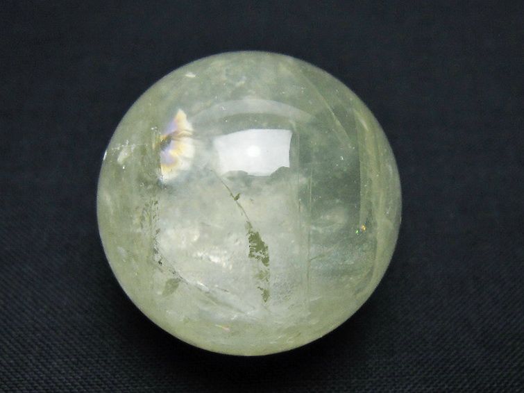 シトリン水晶 丸玉 31mm [T318-6185] 1枚目