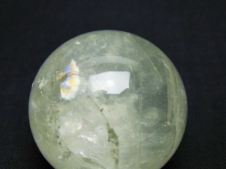 シトリン水晶 丸玉 31mm [T318-6185] 2枚目