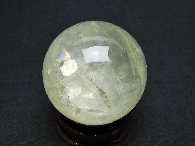 シトリン水晶 丸玉 31mm [T318-6185] 3枚目