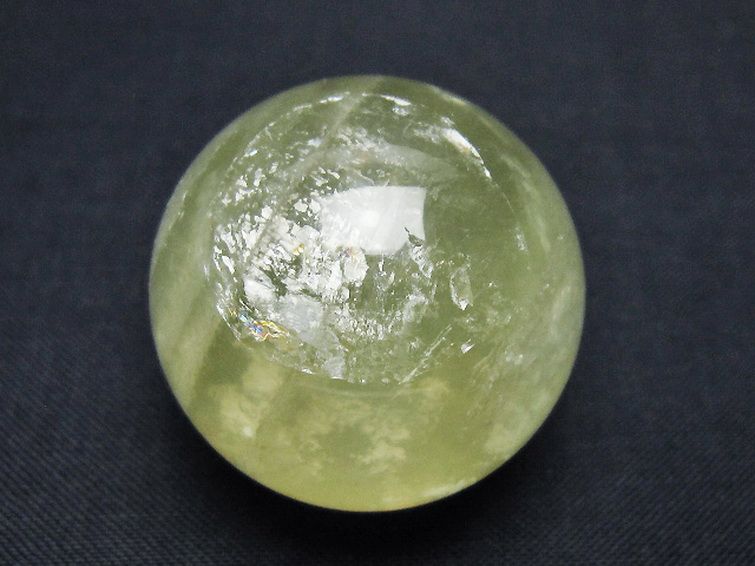 シトリン水晶 丸玉 32mm [T318-6190] 1枚目