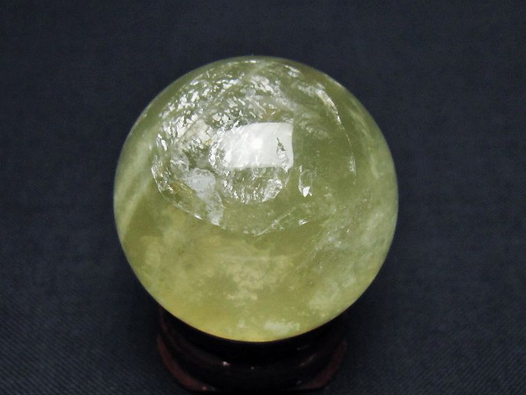 シトリン水晶 丸玉 32mm [T318-6190] 3枚目