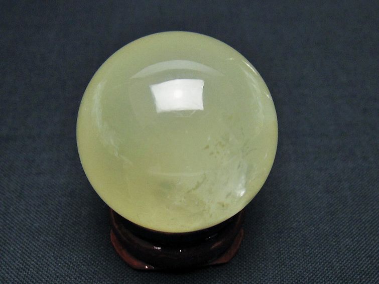 シトリン水晶 丸玉 32mm [T318-6192] 3枚目