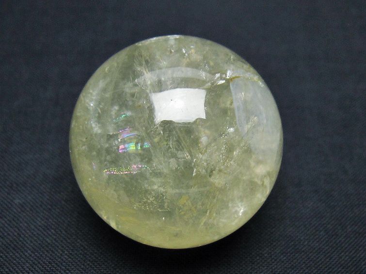 シトリン水晶 丸玉 34mm [T318-6205] 1枚目