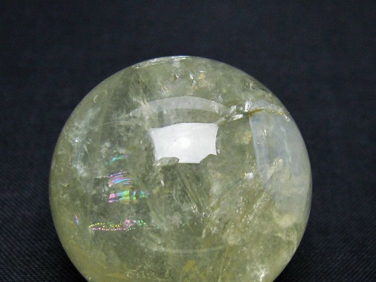 シトリン水晶 丸玉 34mm [T318-6205] 2枚目