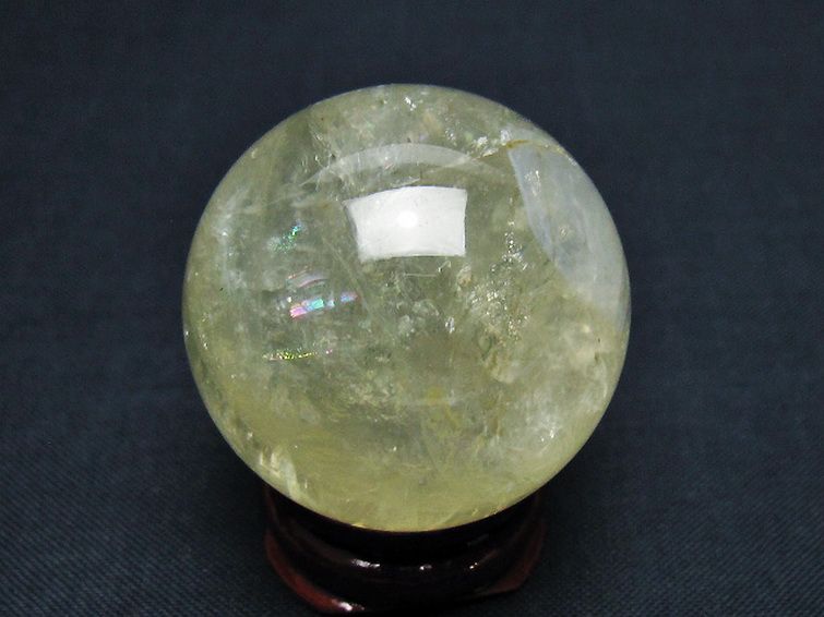 シトリン水晶 丸玉 34mm [T318-6205] 3枚目