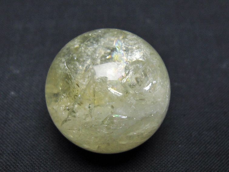 シトリン水晶 丸玉 25mm [t318-6314] 1枚目