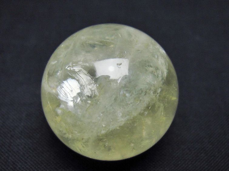 シトリン水晶 丸玉 28mm [t318-6330] 1枚目