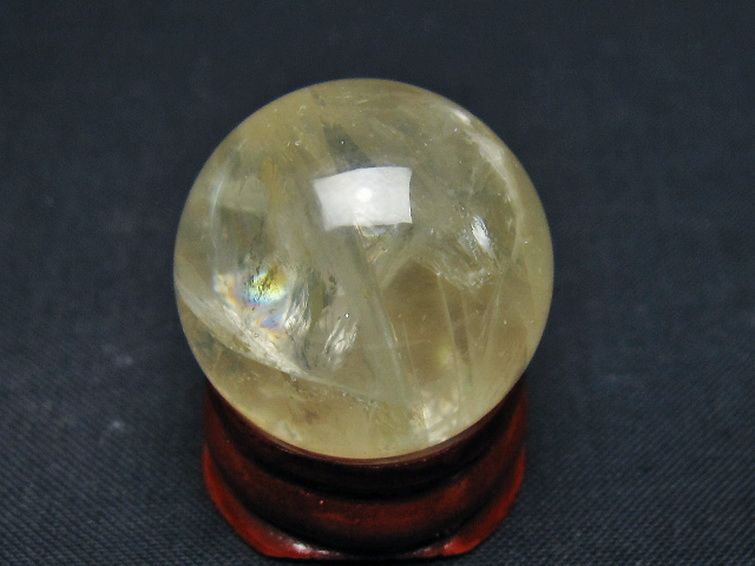 シトリン水晶 丸玉 26mm [t318-6390] 3枚目