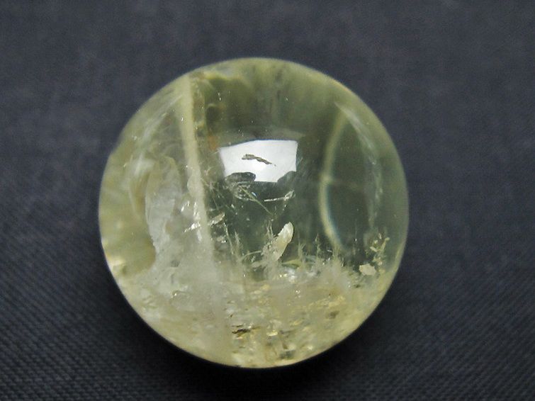 シトリン水晶 丸玉 25mm [t318-6396] 1枚目