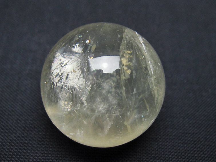 シトリン水晶 丸玉 25mm [t318-6398] 1枚目