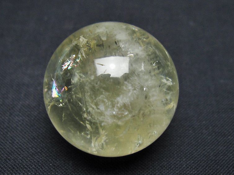 シトリン水晶 丸玉 28mm [t318-6414] 1枚目