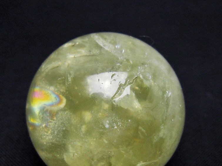 シトリン水晶 丸玉 34mm [t318-6439] 2枚目