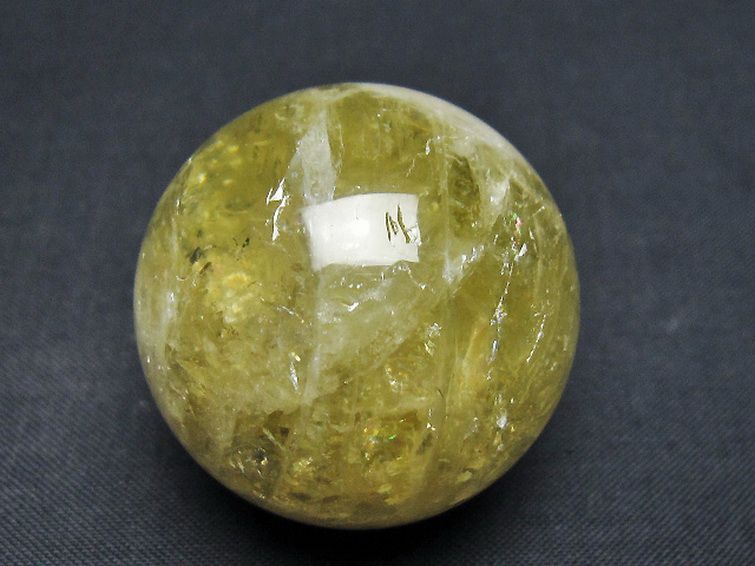 シトリン水晶 丸玉 38mm [t318-6446] 1枚目