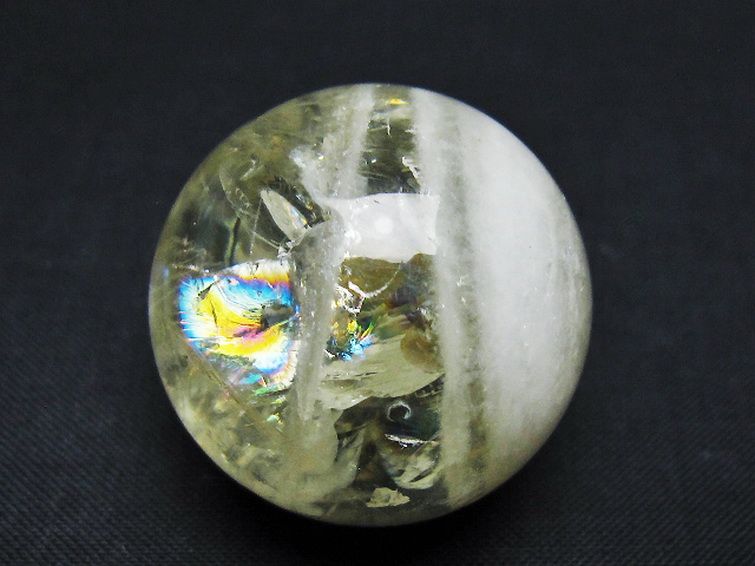 シトリン水晶 丸玉 32mm [t318-6525] 1枚目