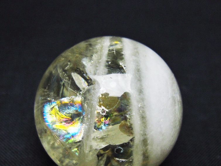 シトリン水晶 丸玉 32mm [t318-6525] 2枚目