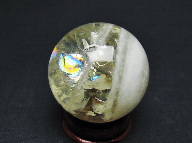 シトリン水晶 丸玉 32mm [t318-6525] 3枚目