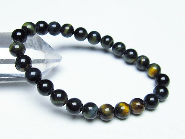 ミックスタイガーアイ ブレスレット 7mm [t32-6833] 1枚目