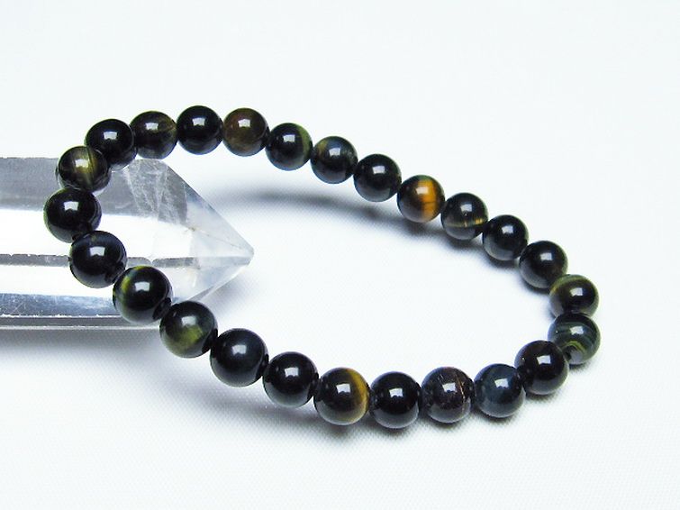 ミックスタイガーアイ ブレスレット 7mm [t32-6850] 1枚目