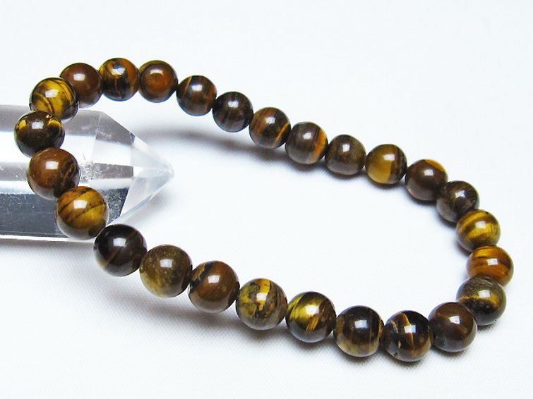 ミックスタイガーアイ ブレスレット 8mm [t32-7243] 1枚目