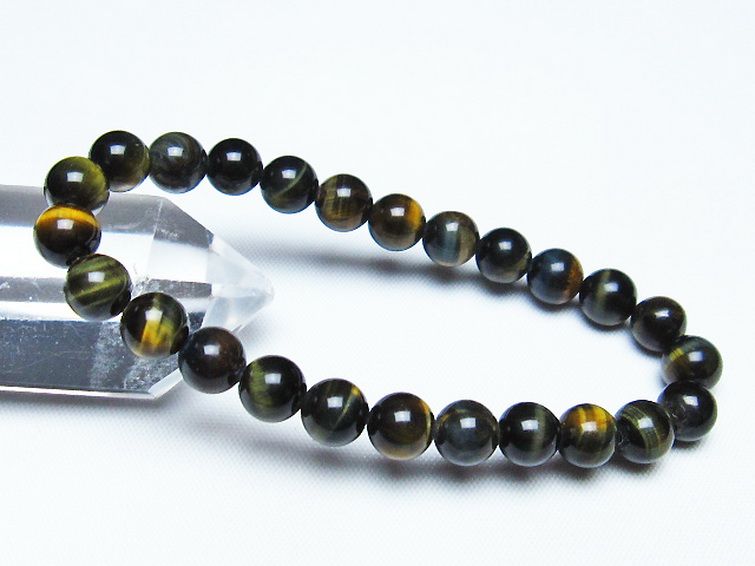 ミックスタイガーアイ ブレスレット 7mm [t32-7305] 1枚目