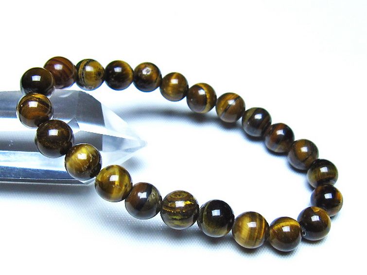 ミックスタイガーアイ ブレスレット 8mm [t32-7413] 1枚目