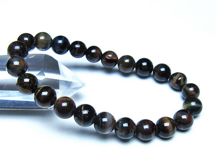 ミックスタイガーアイ ブレスレット 8mm [t32-7415] 1枚目
