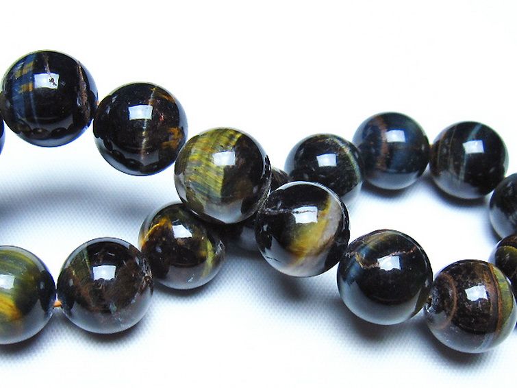 ミックスタイガーアイ ブレスレット 12mm [t32-7441] 2枚目