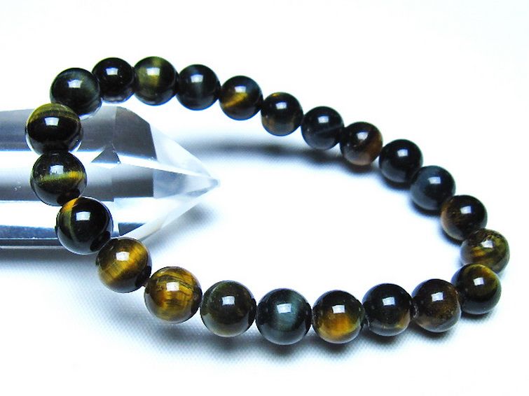ミックスタイガーアイ ブレスレット 8mm [t32-7494] 1枚目