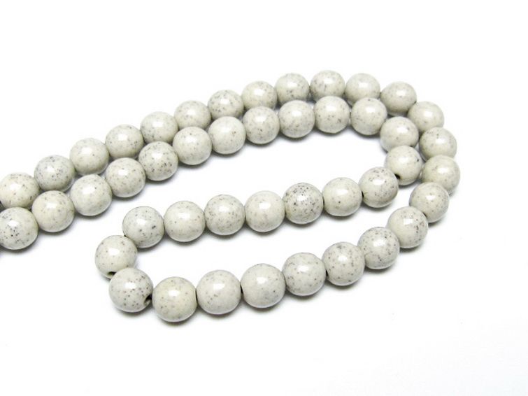 台湾産 北投石 天然ラジウム効果 ネックレス 6mm [t323-3090]